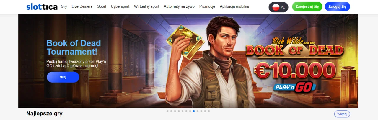 Główna strona w Slottica