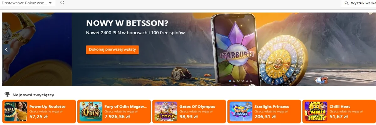 Oficjalna strona Betsson