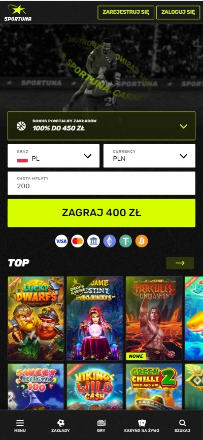 Mobilna Strona w Sportuna