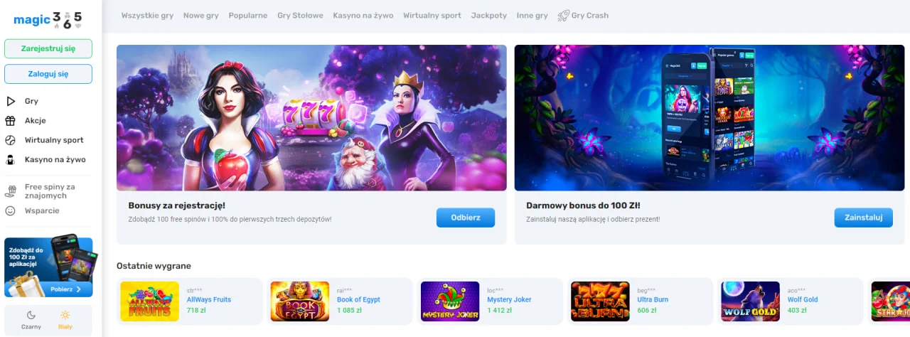 Główna strona w Magic365