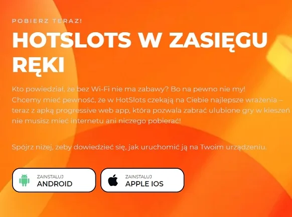 Aplikacja mobilna Hot Slots Casino