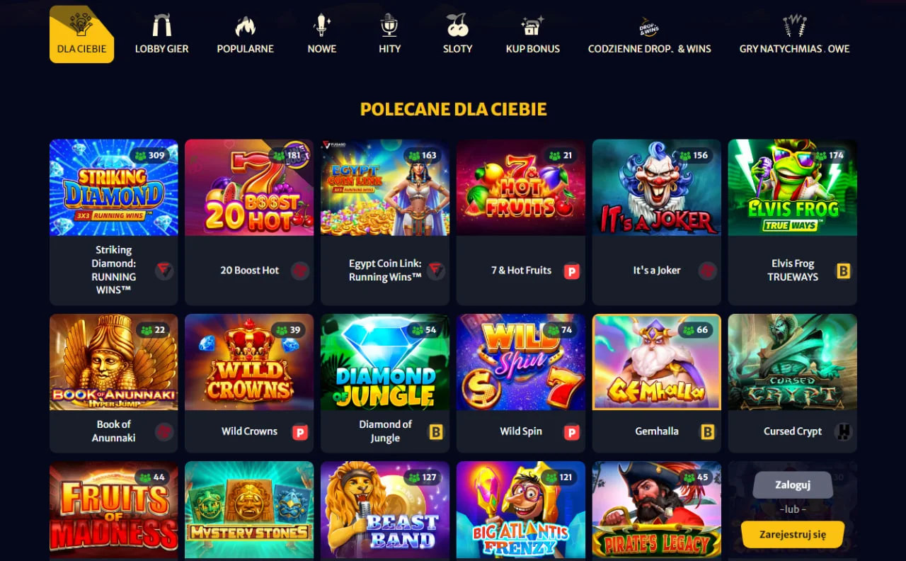 Asortyment gier Hellspin Casino