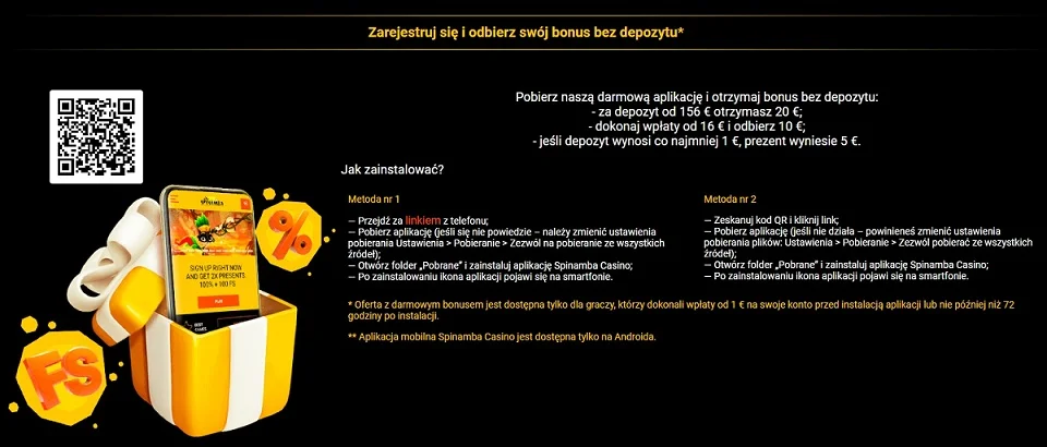 Serwis Spinamba jest odpowiednio przystosowany do urządzeń mobilnych, co pozwala grać w dowolnym miejscu i czasie. Wystarczy mieć stabilne połączenie internetowe.