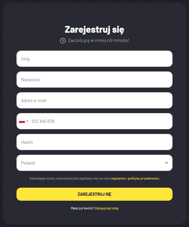 Chociaż natychmiastowa weryfikacja konta nie jest konieczna, kasyno może poprosić o dokumenty KYC w każdym momencie, aby potwierdzić Twoją tożsamość. W trakcie weryfikacji musisz dostarczyć następujące dokumenty: