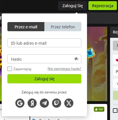 Możesz zalogować się przez e-mail w WinWin Casino, korzystając z prostego formularza.