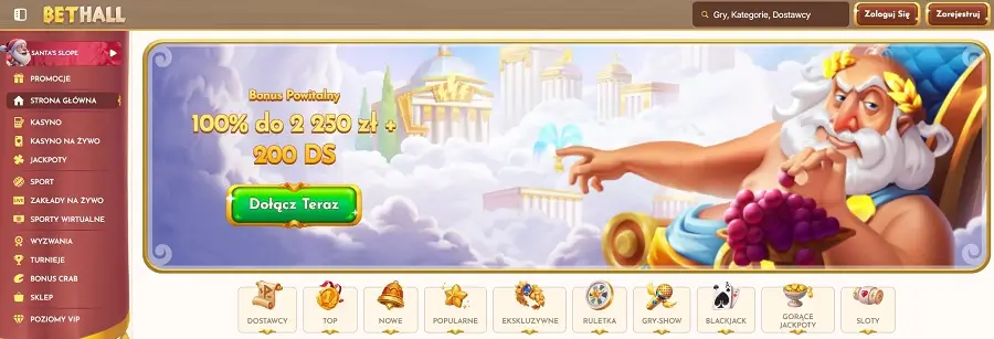 Strona główna kasyna online Bethall.