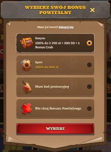 50% + 50 darmowych spinów